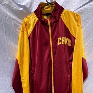 NBA Majestic Cleveland Cavs Cavaliers - Stitched Zip-Up Warm-Up Jacket SIZE XLT
